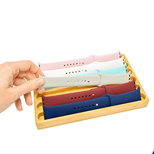 Watch Band Display Organizer – Wooden Strap Holder Stand - Compatible with All Apple iWatch Bands 38mm, 42mm and 44mm