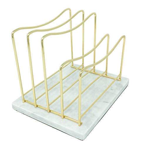Real Marble File Holder - Marble Desk Accessories - Modern Marble Mail Organizer - Gold Mail Holder & Letter Tray