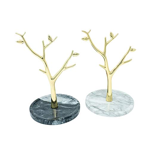 ATP Modern Decorative Solid Marble Jewelry Tree Tray