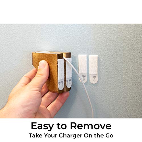 Walnut Wall Charging Station for Apple Watch - Wooden Charging Dock - Wood Charging Station for iWatch (Walnut)
