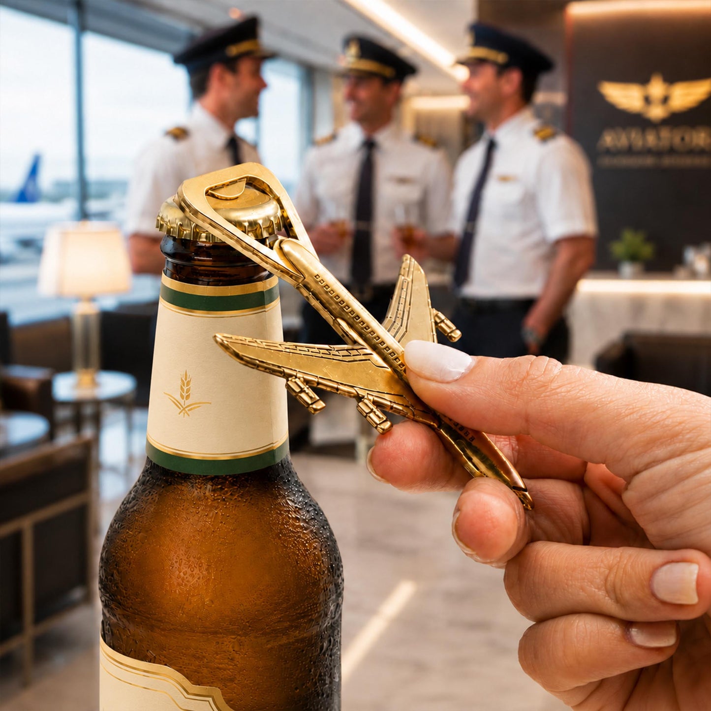 ATP MODERN Bottle Opener - Aviation Gifts for Pilot - Airplane Decor - Plane Beer Bottle Opener in Gift Box - Travel Gift (Airplane)