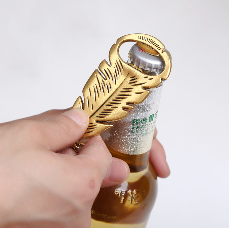 ATP MODERN Feather Beer Bottle Opener Party Favor Wedding Birthday Gift Box