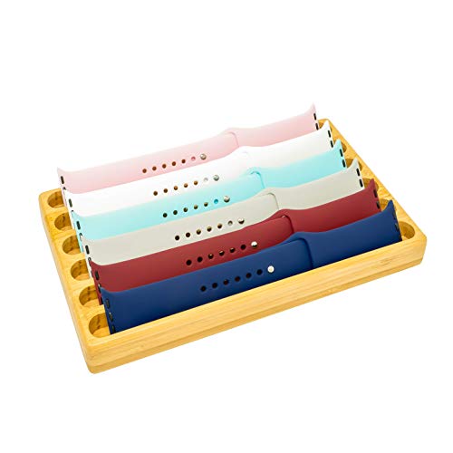 Watch Band Display Organizer – Wooden Strap Holder Stand - Compatible with All Apple iWatch Bands 38mm, 42mm and 44mm