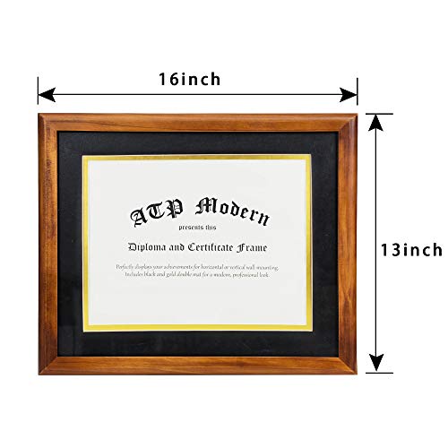 Walnut Diploma Frame - Solid Wood Document Frame - Modern Graduation Frame