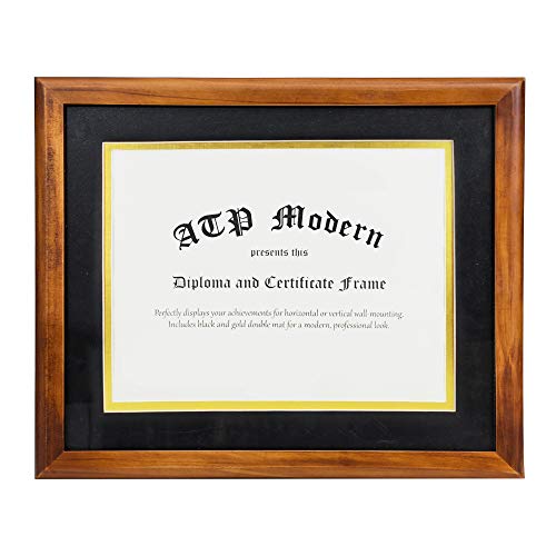 Walnut Diploma Frame - Solid Wood Document Frame - Modern Graduation Frame