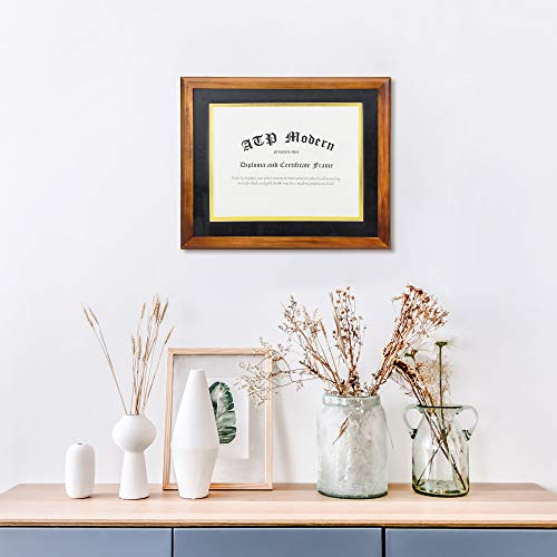 Walnut Diploma Frame - Solid Wood Document Frame - Modern Graduation Frame