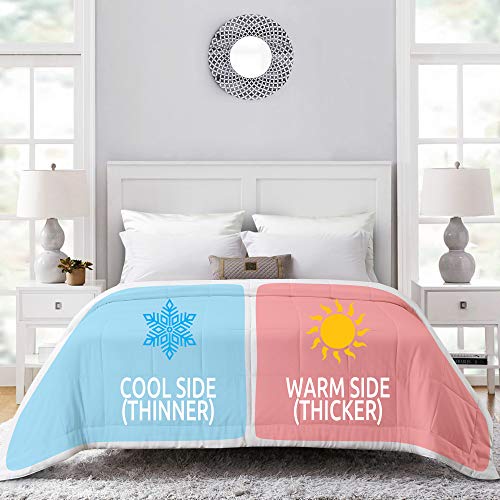 Komfie Couples Comforter 100% Bamboo Eucalyptus Dual Zone Duvet Insert for Him and Her