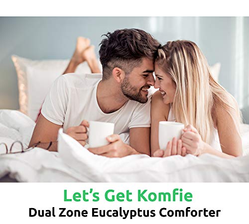 Komfie Couples Comforter 100% Bamboo Eucalyptus Dual Zone Duvet Insert for Him and Her