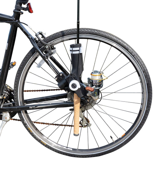 AteamProducts Bike Fishing Rod Holder - Secures Fishing Pole to Bicycle - Easy Mount Rod Rack