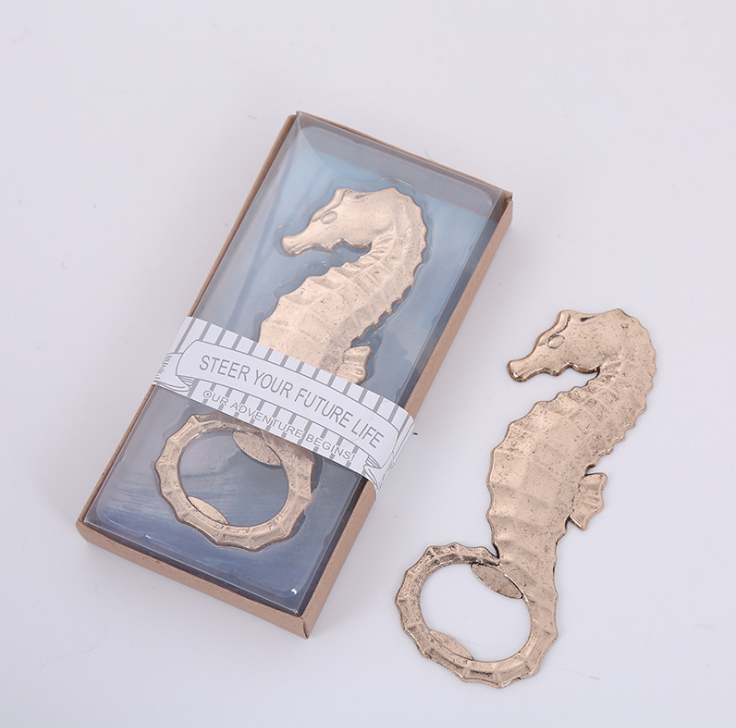 ATP MODERN Seahorse Beer Bottle Opener Party Favor Wedding Birthday Gift Box