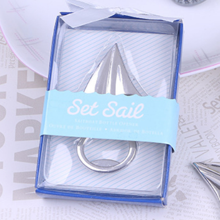 ATP MODERN Sailboat Beer Bottle Opener Party Favor Wedding Birthday Gift Box