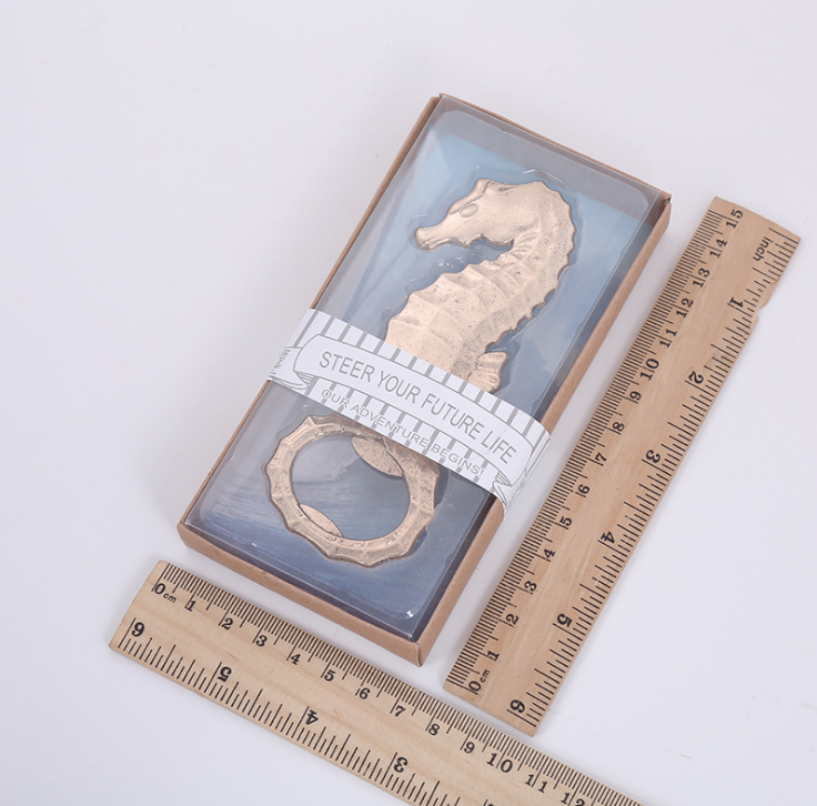 ATP MODERN Seahorse Beer Bottle Opener Party Favor Wedding Birthday Gift Box